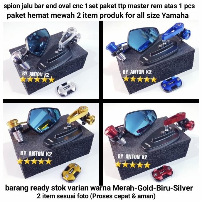 READY SPION JALU OVAL/BAR END VARIASI MOTOR X RIDE/MIO FINO/JUPITER MX NEW
