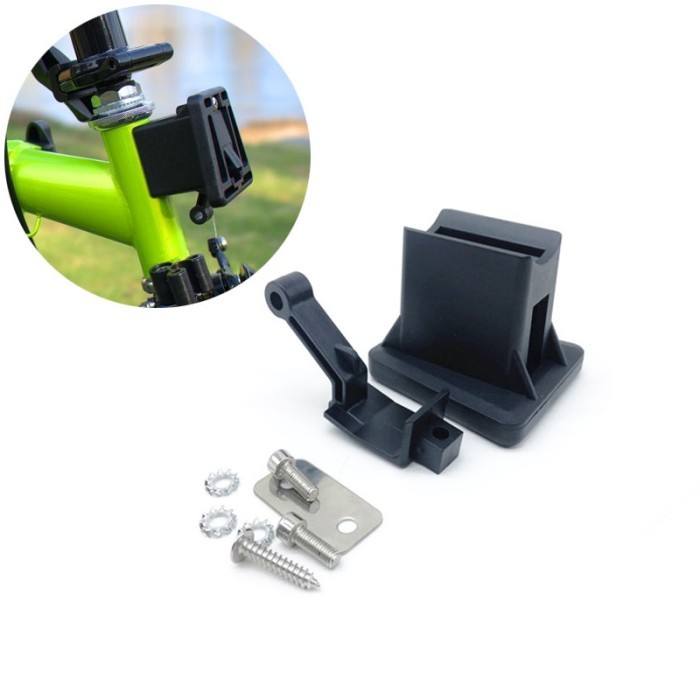 BERMUTU Bicycle Racks Folding Bike For Brompton Front Carrier Bike Bag Panniers Mount PVC Front Bike
