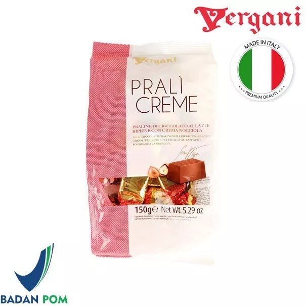 

Vergani Prali Creme Nacciola Net 5,29 oz 150gr - Cokelat Impor Italy