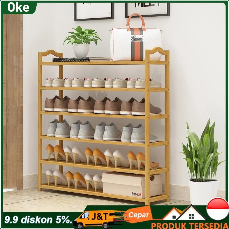 Rak Sepatu Susun Kayu Rak Kayu Serbaguna Rak sepatu Rak Sepatu Susun Kayu Portabel