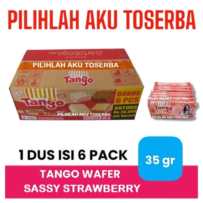 

Tango Wafer SASSY STRAWBERRY 35 gr - ( HARGA 1 DUS ISI 6 PACK )