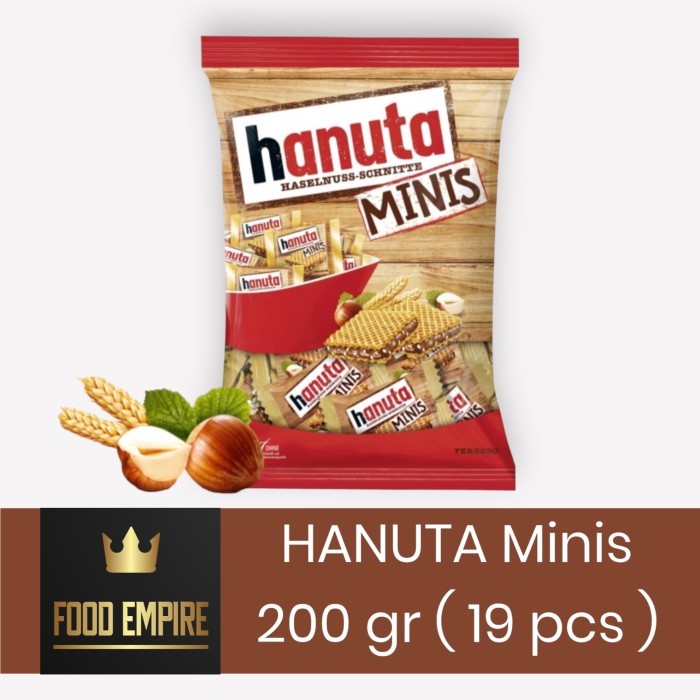 

FERRERO HANUTA Minis 200 gram Biskuit Wafer Cokelat Hazelnut