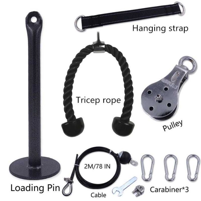 Murah Alat Pull Down Katrol Olahraga Pulley Fitness Gym Rumah Latihan Otot Non COD