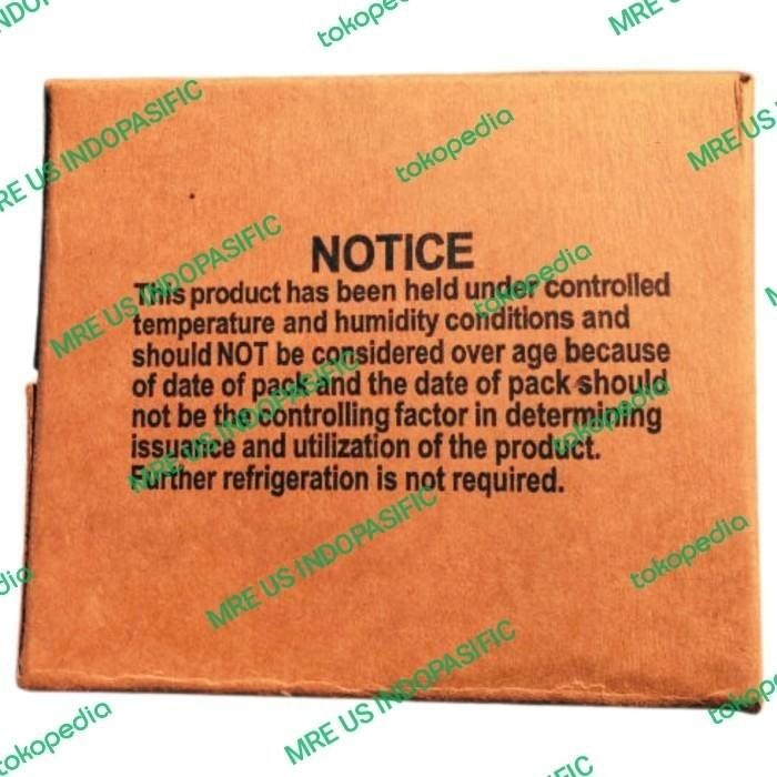 

Us Mre Ration Case B Menu 13-24 ( Ransum Tentara Amerika ) Terlaris 100 % Original