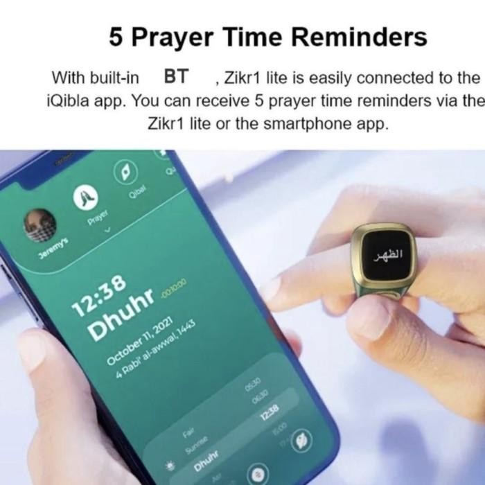 Iqibla Zikr Ring Lite - Cincin Tasbih Pintar (Polyester) New 100 % Original