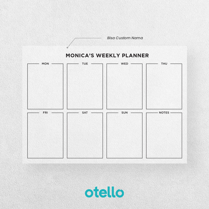 

Custom Planner Akrilik Weekly Wall Calendar Acrylic Jadwal Bening