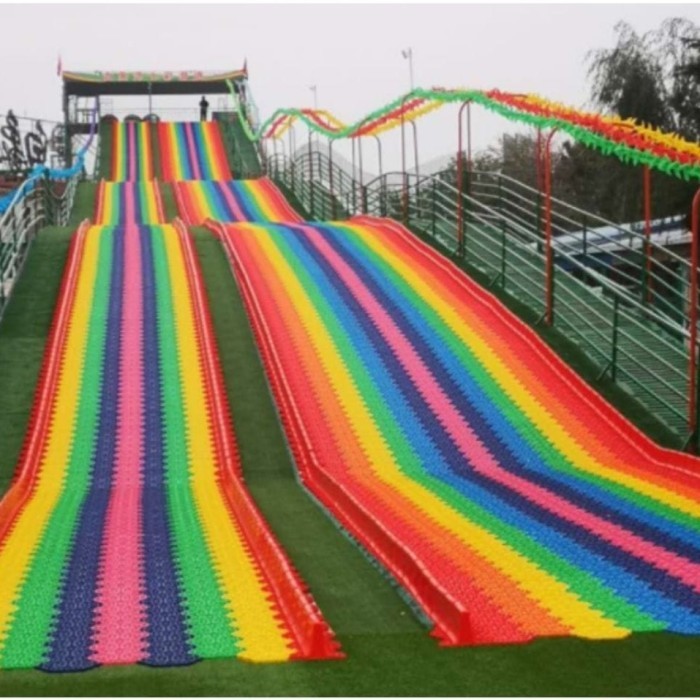Hot Sale! Perosotan Warna Warni Pembuatan Rainbow Slide Perosotan Pelangi Viral