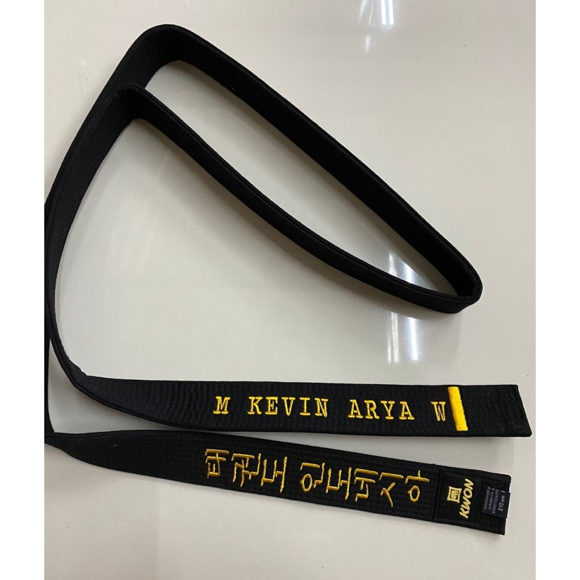 Sabuk Hitam Taekwondo Kwon-Bordir