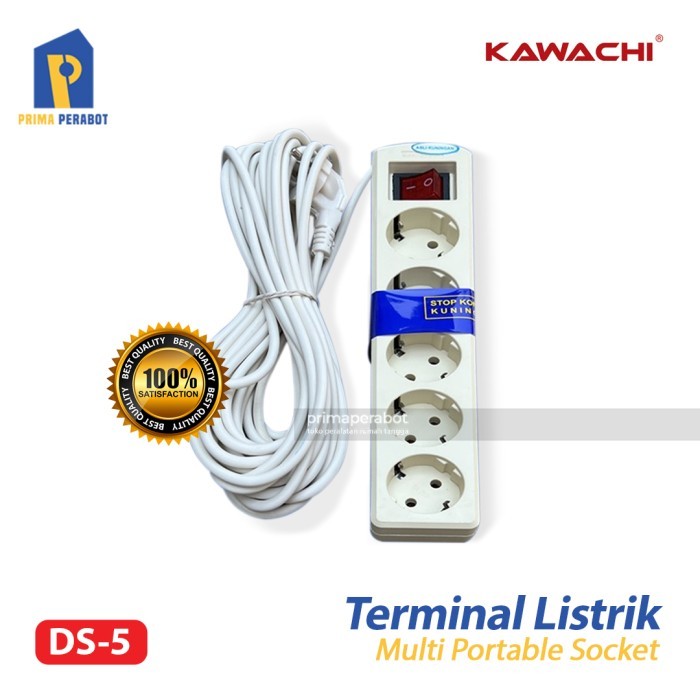 Stop Kontak Terminal Listrik 2/ 3/ 4/ 5 Lubang Panjang 10 Meter Sni