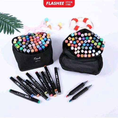 

Flashee Spidol Warna Warni 1 Set Sketch Marker 2 Tip Touch Marker