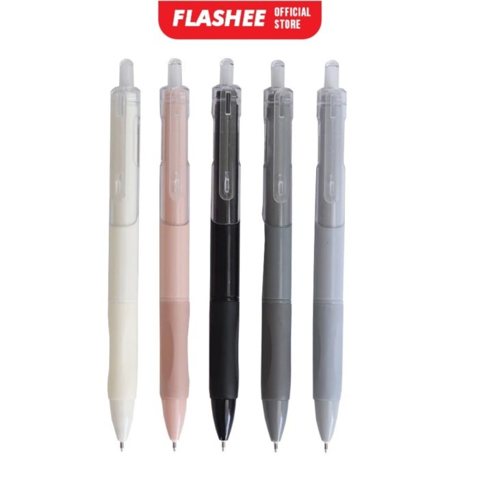 

Flashee 1Pcs Gel Pen Pulpen Gel Retractable 4 Warna 0.5mm