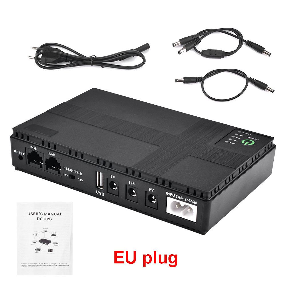 Mini Portab UPS Router 5V 9V 12V Uninterruptib Power