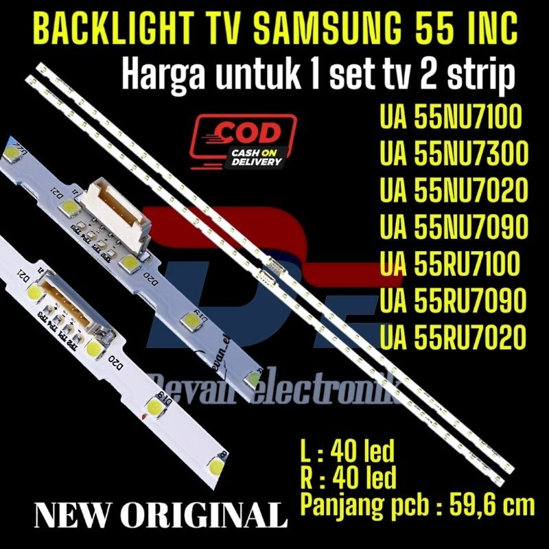BACKLIGHT TV LED SAMSUNG 55 INC UA 55NU7100 55NU7090 55NU7020 55NU7300 55RU7100 55RU7090 55RU7020