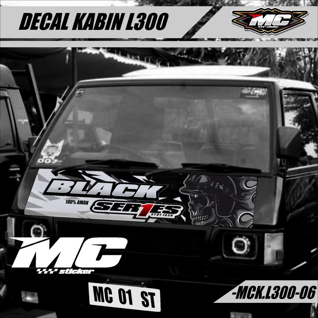(Cod) Sticker Pick Up L300 Decal Print Kabin Depan L300 Black Series - Decal Sticker Kabin Depan Pic