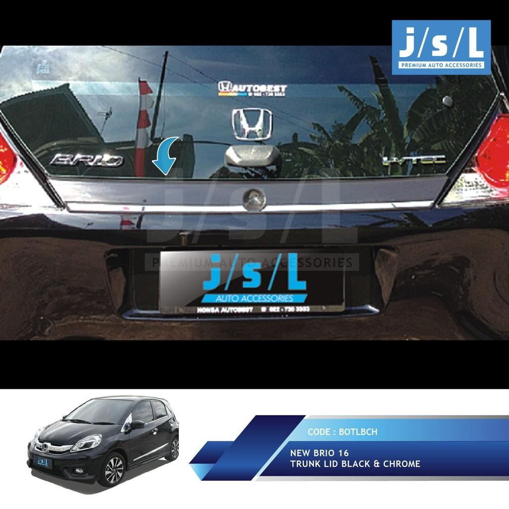 New Brio Trunk Lid Black And Chrome / Aksesoris Honda Brio