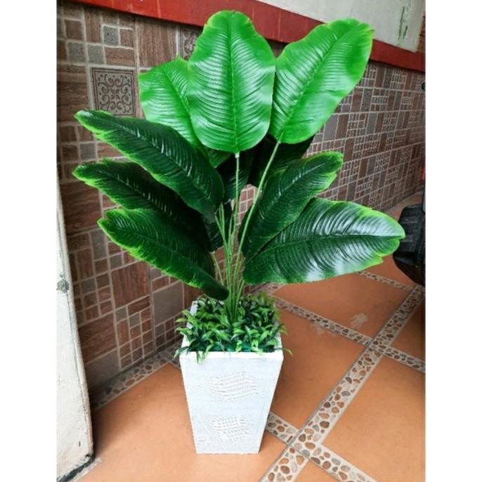 HOT PROMO daun pisang artificial daun pisang plastik daun pisang dekorasi