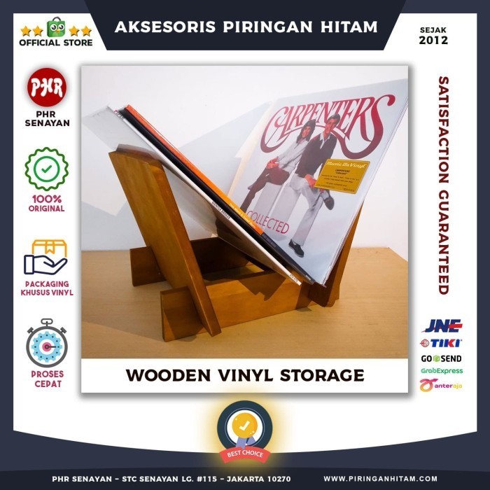 VINYL WOODEN STORAGE - Rak/Crate Penyimpanan PIRINGAN HITAM