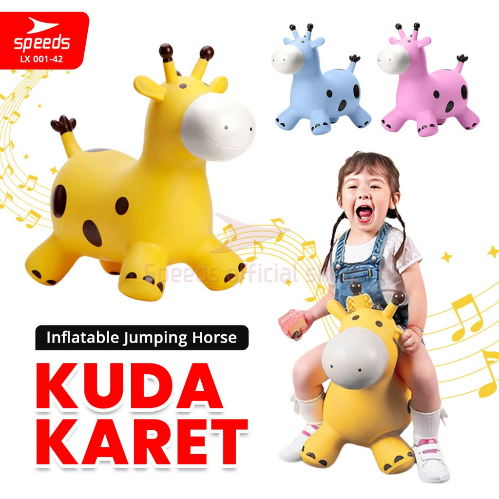SPEEDS Mainan Kuda Kudaan Karet Mainan Tunggangan Rocking Horse Animal Jumping Horse 001-42