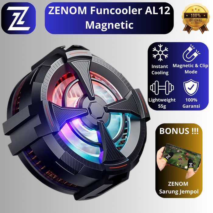ZENOM Funcooler AL12 Fan Cooler HP Pendingin HP Magnet Clip
