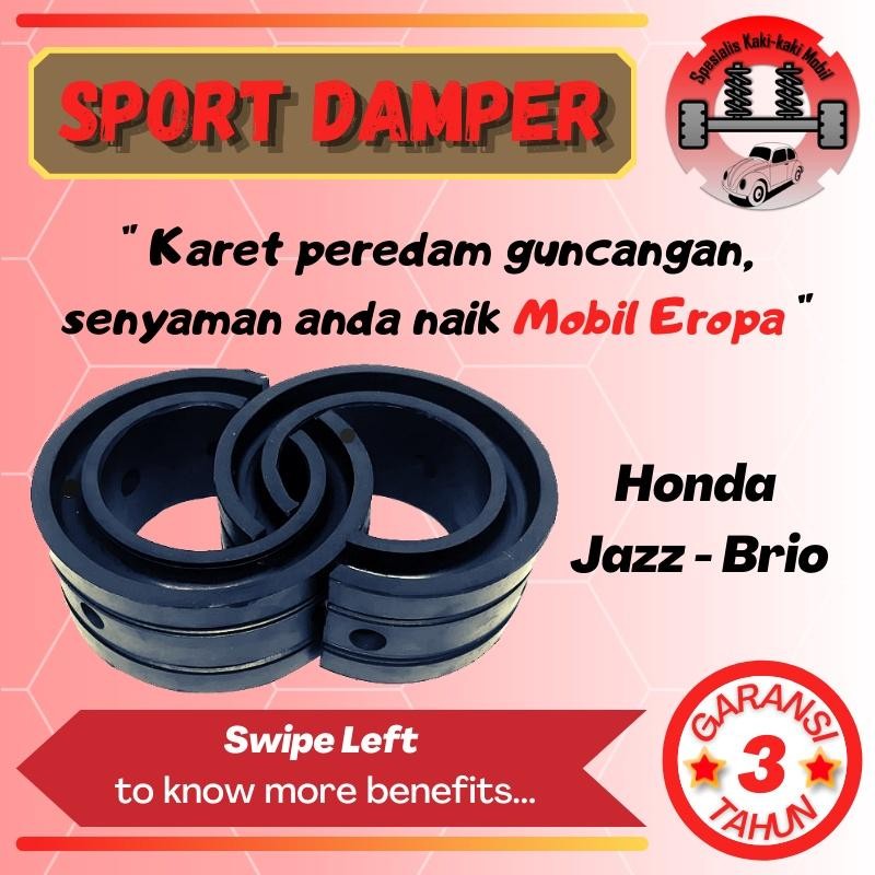 Karet Sport Damper Dumper Shock Per Depan Belakang Mobil Honda Jazz Brio