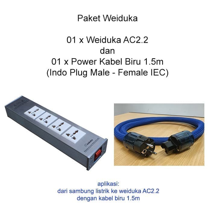 TERBARU [BUNDLE PAKET MURAH] Weiduka AC 2.2 BONUS Kabel Power Weiduka 1.5m BISA GRAB