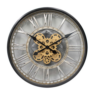 Atria Panama Jam Dinding Model Gear 50x50 Cm Black