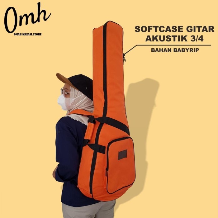 PROMO Tas Gitar 3/4 dan Semi Gigbag / Tas Gitar Akustik 3/4 / Softcase Gitar