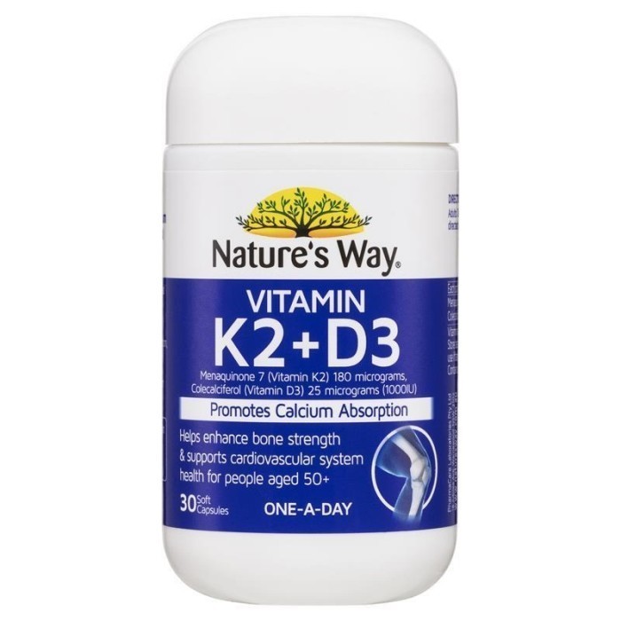 Nature's Way Osteo K Vitamin K2 + D3 Softgel Capsules