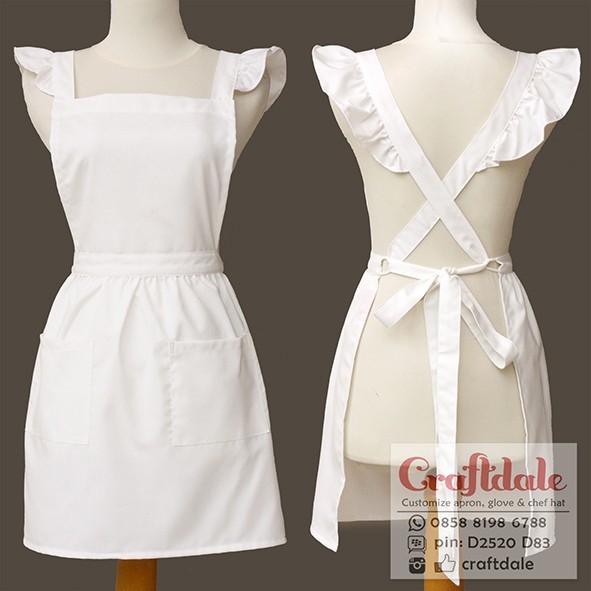 CELEMEK/APRON FRENCH MAID - PUTIH