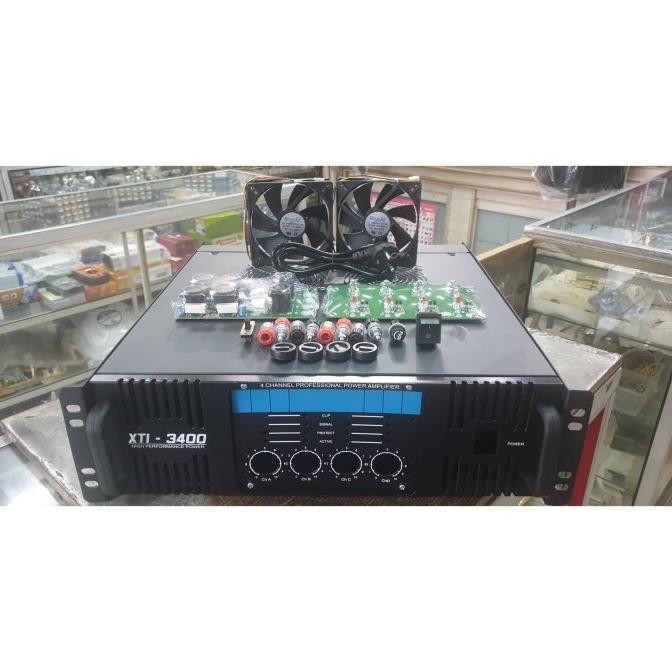 :>:>:>:>] Box Power XTI3400 4ch 3u komplit aksesoris