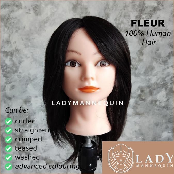 (FLEUR) Manekin Rambut Kepala / Patung Rambut Hairdo