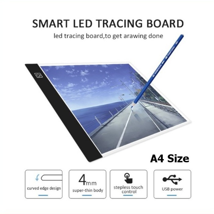 

A4-1 Ultra-thin LED Stencil Tracing Drawing Board Light Pad - A4 Size