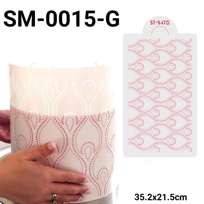 

GR-SM-0015 Cake stencil stensil kue motif ukiran batik lace renda