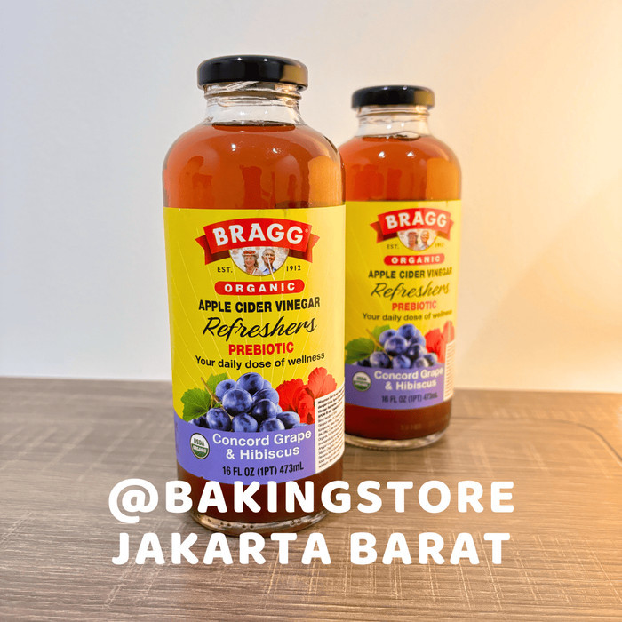

Bragg Organic ACV Refresher Concord Grape and Hibiscus 473 ml