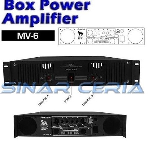 :<:<:<:<] Box Power Amplifier MV-6 BOX BELL MV6 Box Power Amply MV-6 MV 6