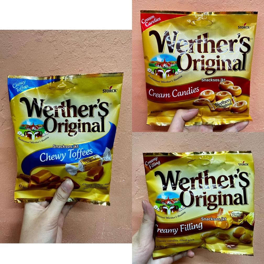 

Storck Werther's Caramel Original Cream Candies / Creamy Filling / Chewy Toffees - Werthers