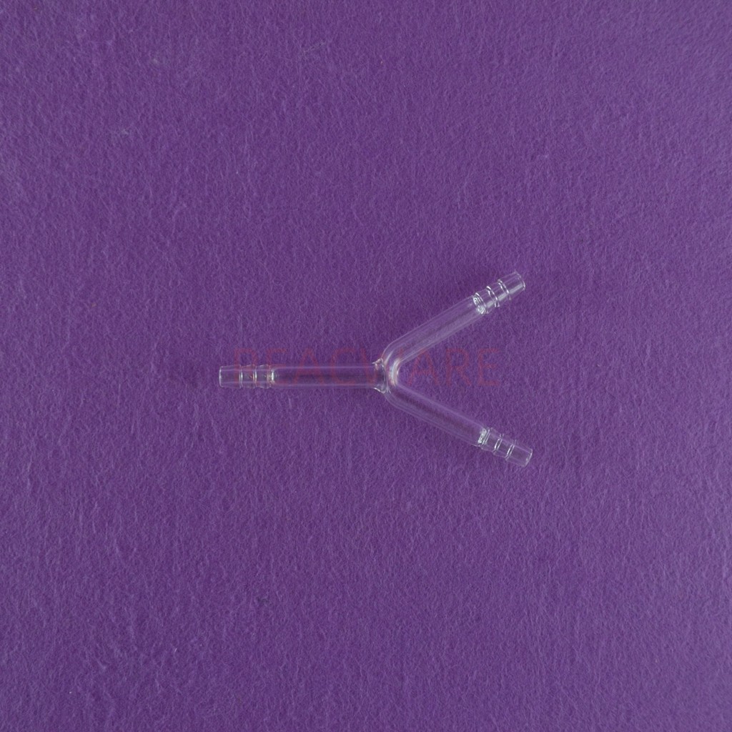 Lab glass Y connector Tube 10MM Hose Connection Each Arm 60MM