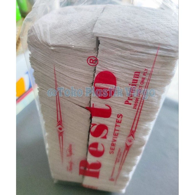 Tisu / Tissue Makan Resto T-Soft Belah Dua - Isi 500 Lembar