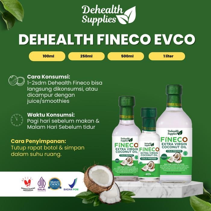 

Dehealth Supplies Fineco /Extra Virgin Coconut Oil 500Ml Botol Plastik Termurah 100 % Original