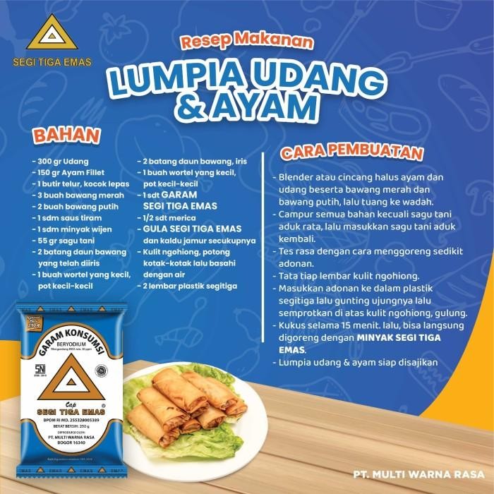 

Garam Konsumsi Beryodium Cap Segi Tiga Emas Ukuran 500 Gr (1 Bal) Terlaris 100 % Original
