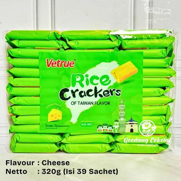 

Vetrue Japanese Taiwan Rice Crispy Crackers Krekers Beras Aneka Rasa Lobster Pedas Vegetable Salted Egg Yolk Cheese 320g / 300g