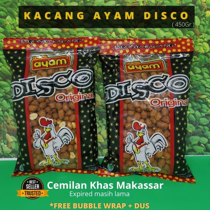 Kacang Disco Cap Ayam 450 Gram Kacang Disco Makassar / Makasar , Oleh-Oleh Cemilan Khas Makassar