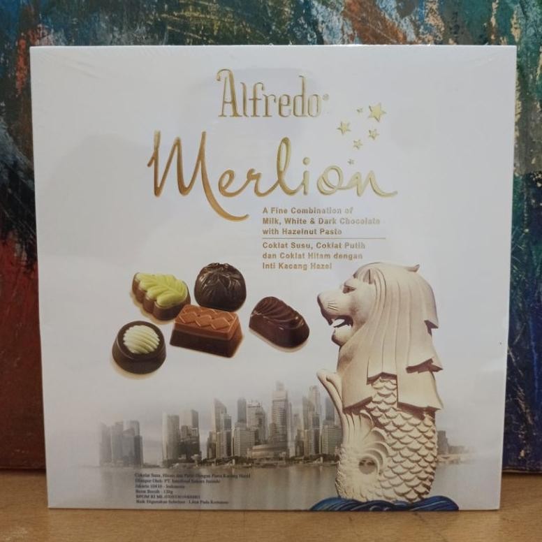 

Alfredo 120gr Merlion Milk Chocolate Coklat Putih Hitam Hazelnut