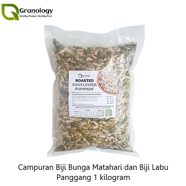 

Roasted Mix Sunflower Seed dan Pumpkin Seed (1 kilogram) by Granology