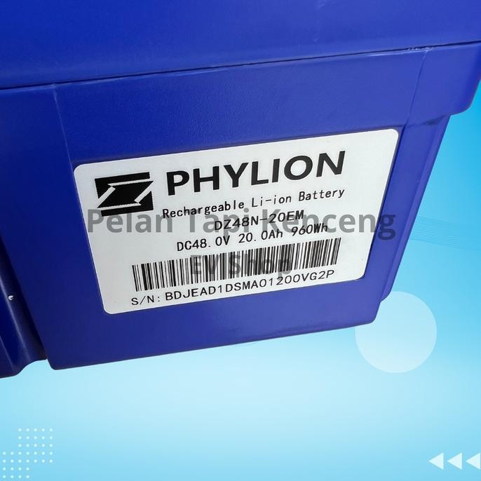 Baterai Lithium Motor/Sepeda Listrik 48v 20ah PHYLION [terbaik]