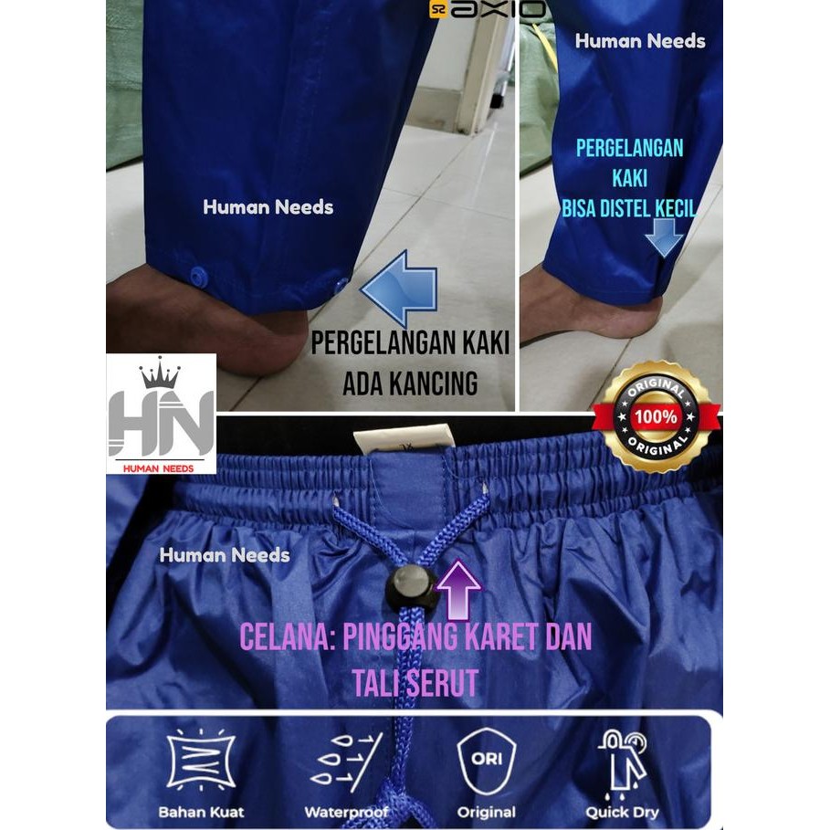 Jas Hujan Axio 882 Original List SILVER/Mantel Mantol Raincoat Axio [terbaik]