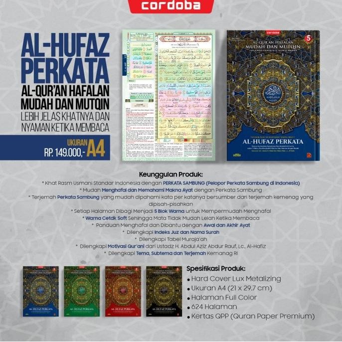 Al-Quran Hafalan Al-Hufaz Per Kata uk. A4 terlaris
