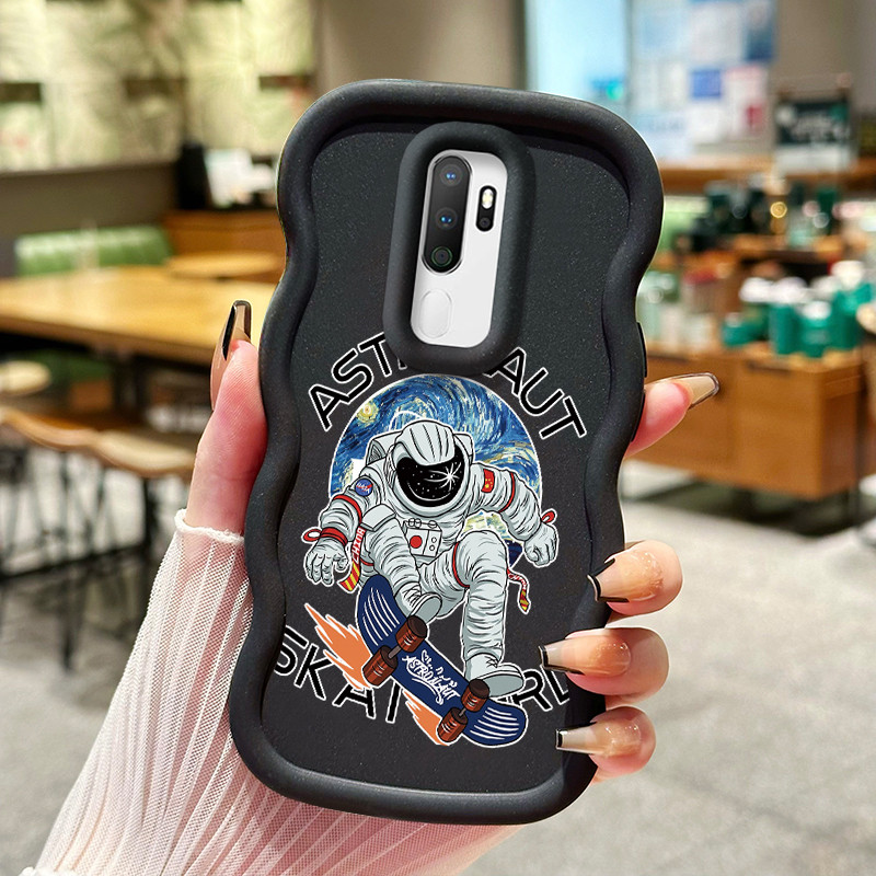 Casing Hp Untuk OPPO A5 2020 A9 2020 Case NASA astronot Warna macaron tekstur lembut softcase batas 