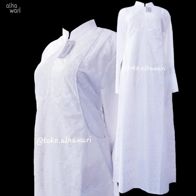 Gamis Putih Jumbo gamis katun paris gamis haji dan umroh Terlaris