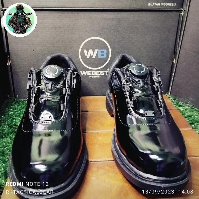 ORIGINAL SEPATU PDH TALIPUTAR WEBEST TNI POLRI KULIT KILAP ASLI